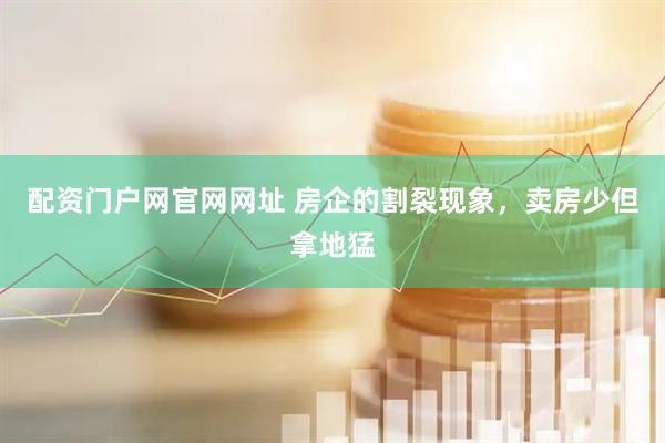 配资门户网官网网址 房企的割裂现象，卖房少但拿地猛
